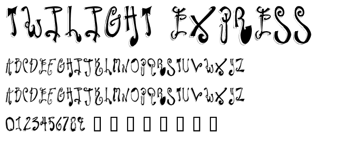 Twilight Express font